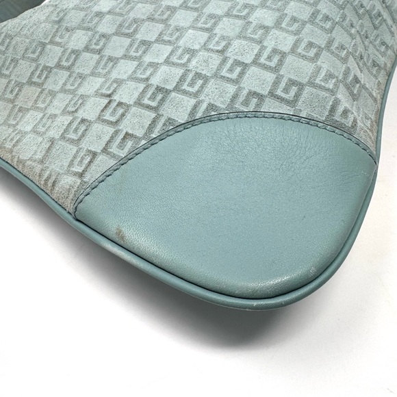 Gucci Vintage Jackie Hobo – Baby Blue Embossed Suede Shoulder Bag - Picture 6 of 14